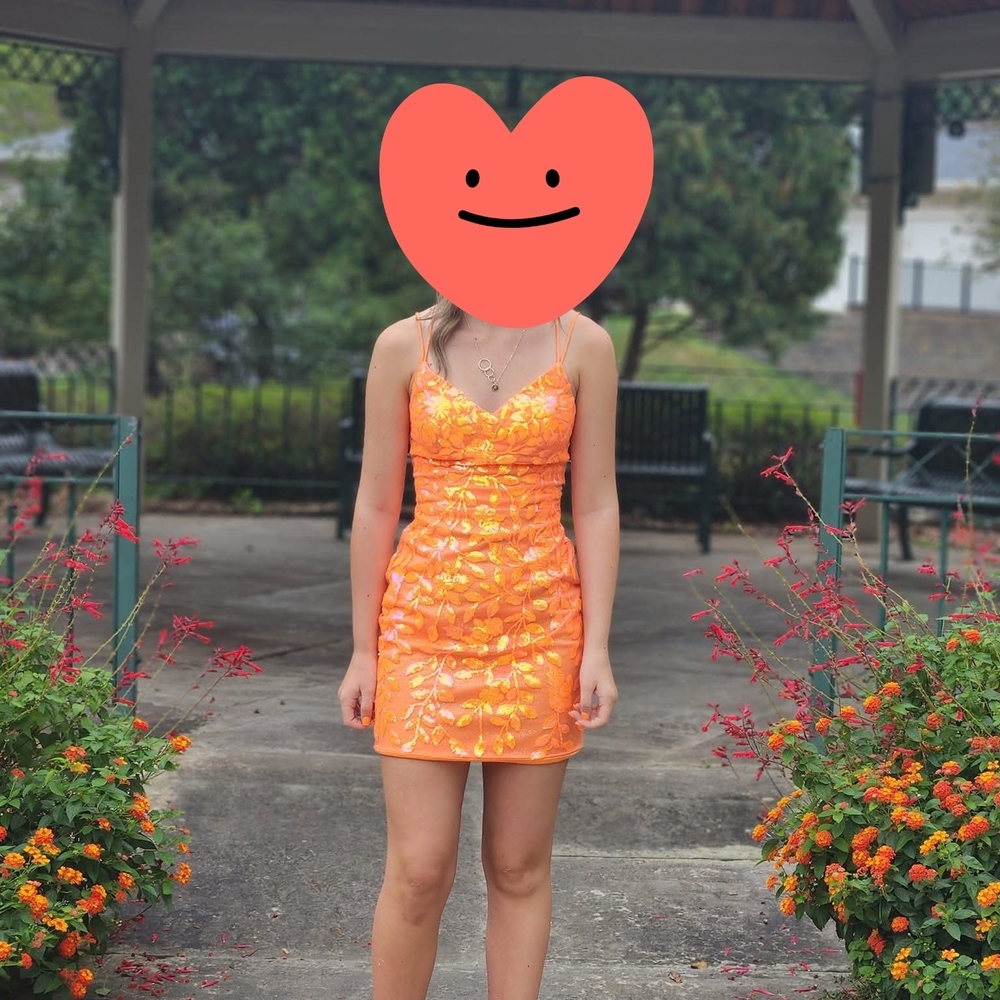 Vibrant Orange Mini Dress